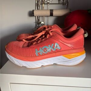 Hoka woman Sneakers - Coral and White